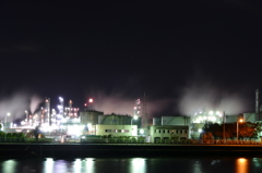四日市ドーム付近からの工場夜景写真に初挑戦です。