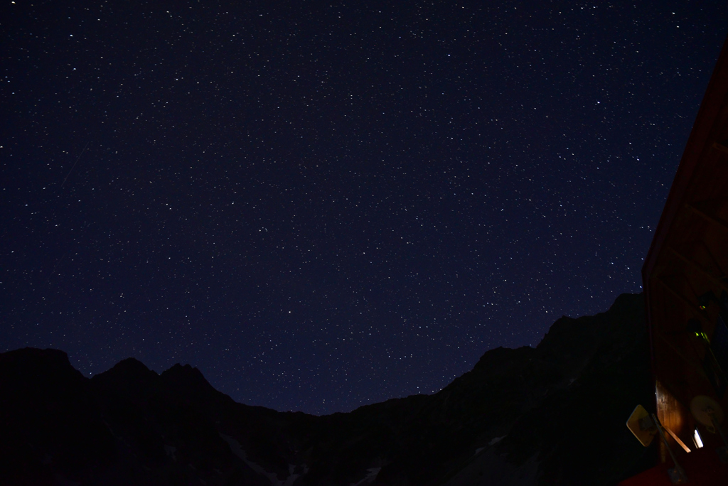 涸沢より満天の星空