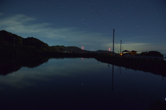 深田ため池と星空