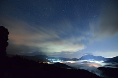 蛇越の雲海と星空②