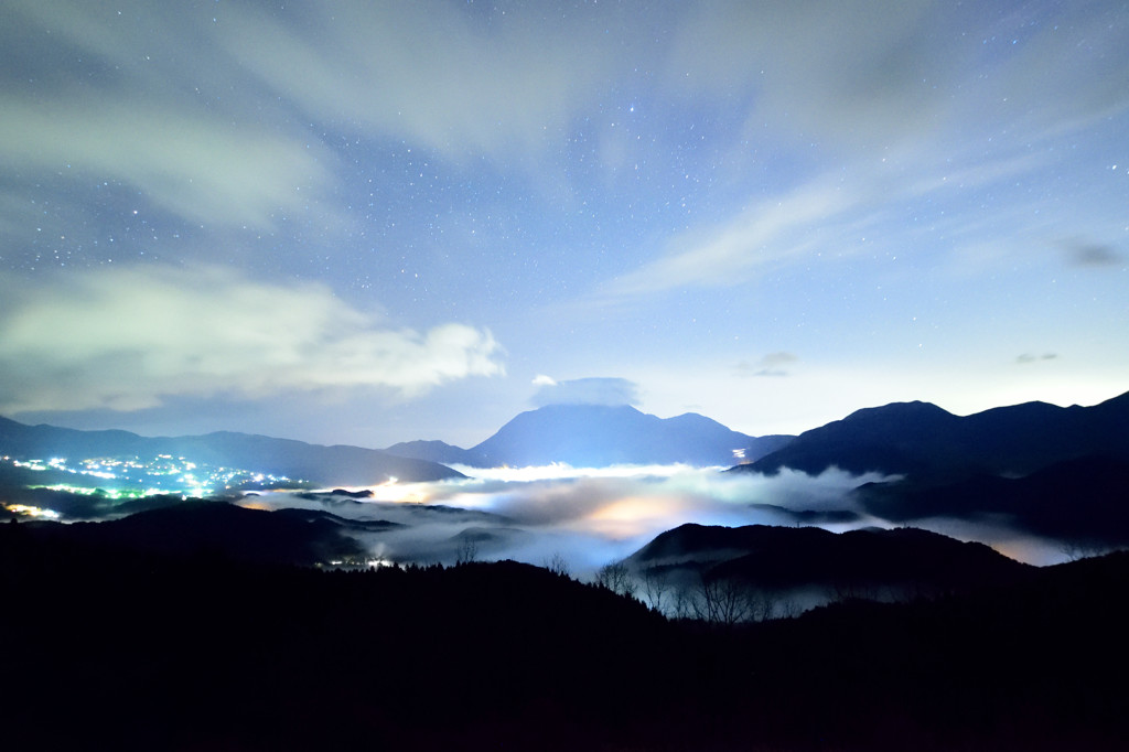 蛇越の雲海と星空③