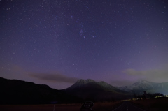 雪化粧の久住星景