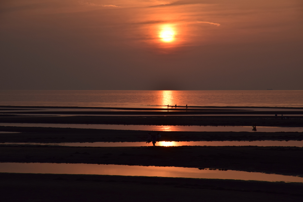 真玉海岸の夕焼け