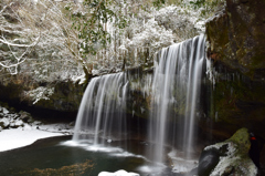 雪の鍋ヶ滝①