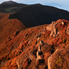 くじゅう連山～アーベントロートに染まる稜線～