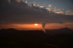 久住の夕焼け