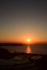 東後畑棚田の夕焼け