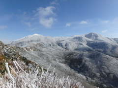 くじゅう連山の冬景色