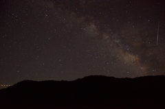 くじゅう連山の天の川と流れ星☆