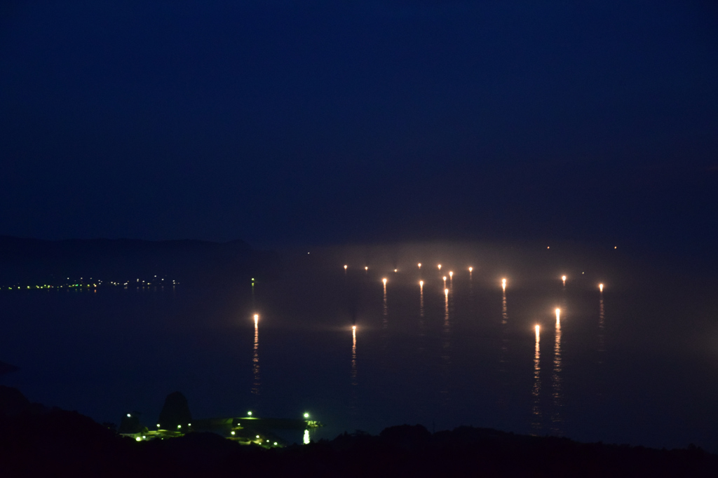 東後畑棚田の漁火③
