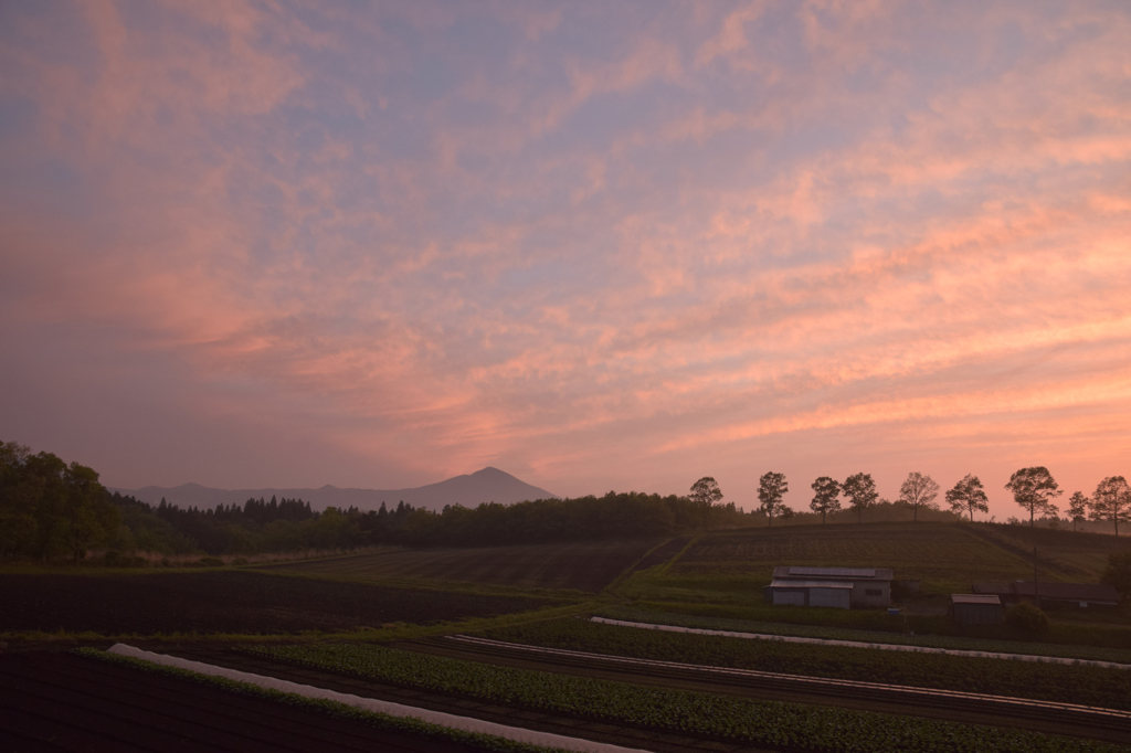 やまなみハイウェイの夕焼け
