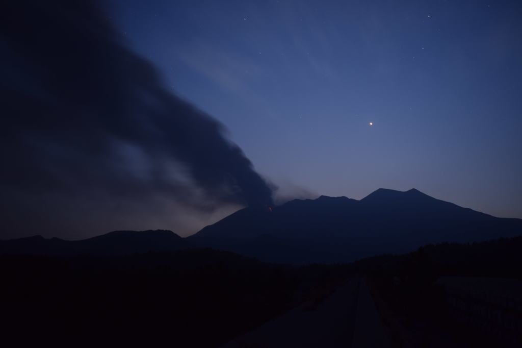 桜島と金星