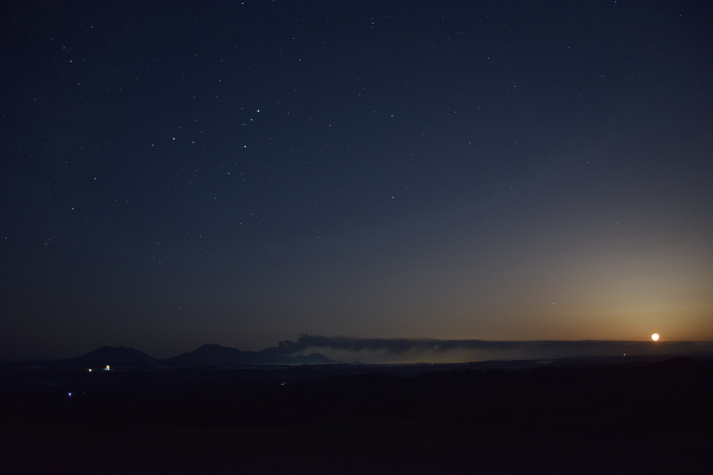 久住高原のお月さま
