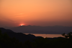 鶴御崎展望台の夕焼け