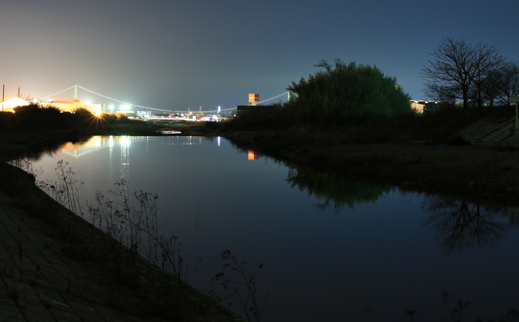 夜の小川②