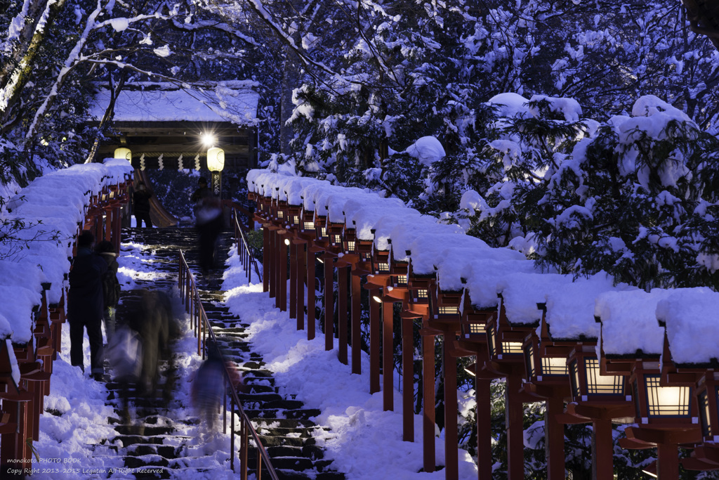 貴船神社　積雪日限定ライトアップ