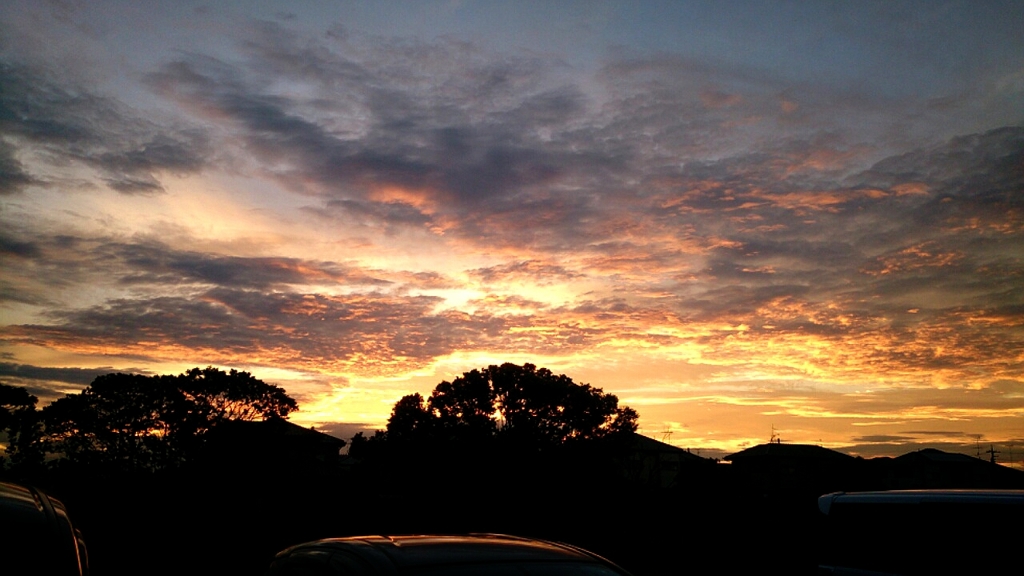  夏の夕焼け