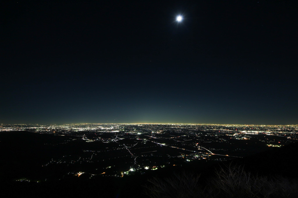 筑波山からの夜景