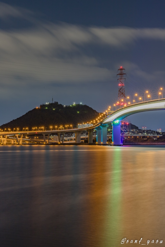 黄金山と広島大橋