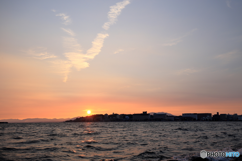 宍道湖の夕暮れ