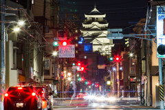 福山城へと続く道。。。