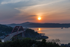 第二音戸大橋と夕日