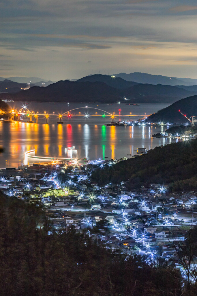 沼隈の夜景