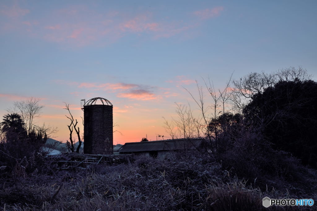 An Abandoned Silo in the Morning Glow