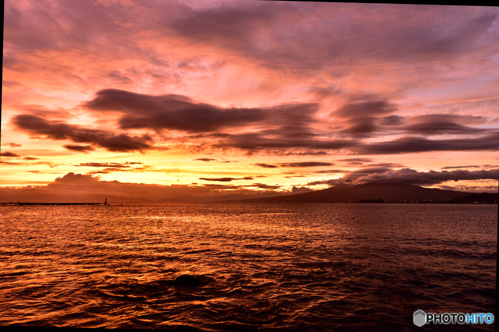３駿河湾夕焼け