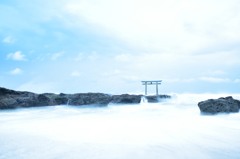 雲上の鳥居