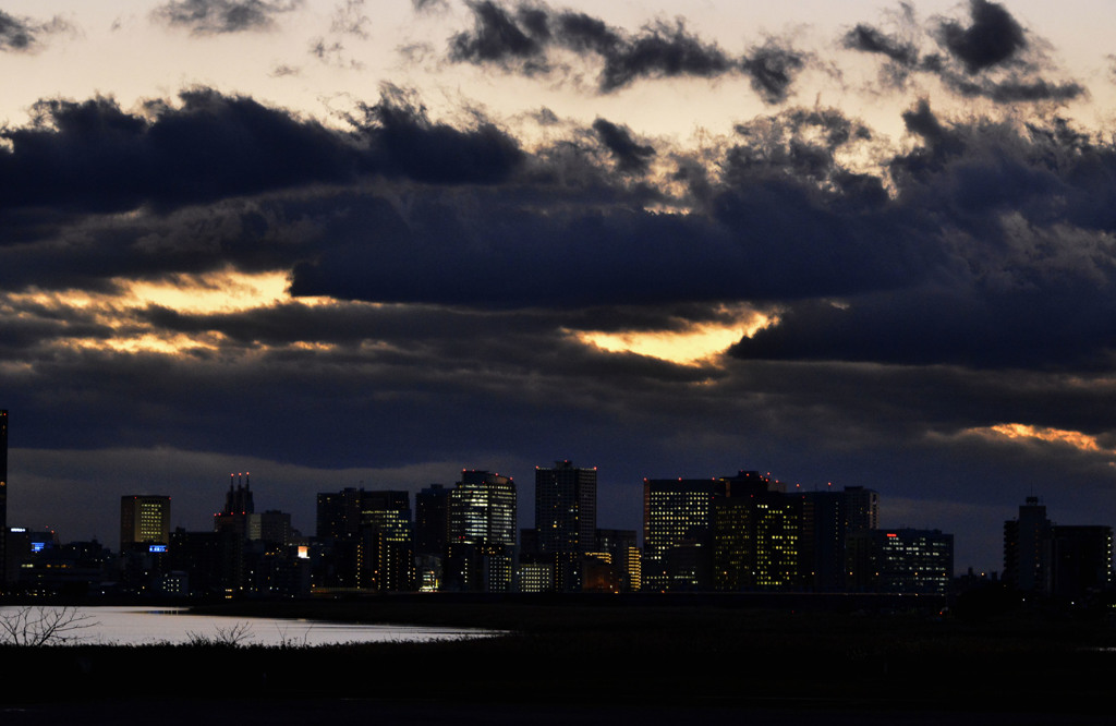 定点観測的夕景---①