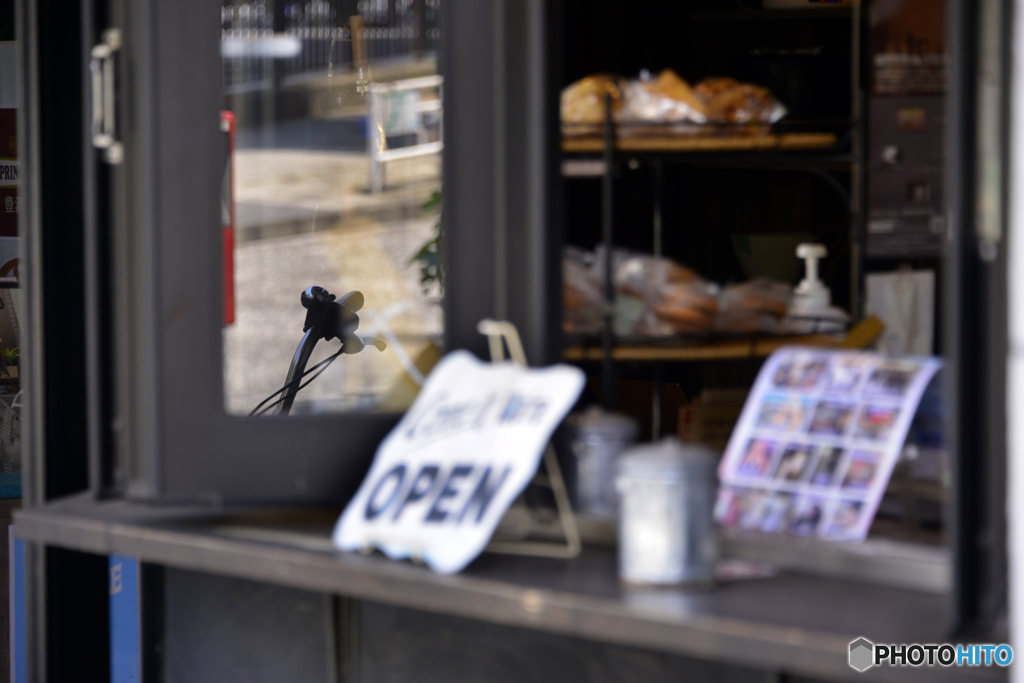 自転車で買いに来た