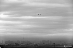 東京上空へ
