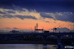 多摩川夕暮れ散歩---③