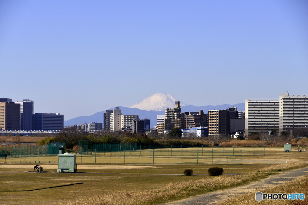 振り向くと「富士」