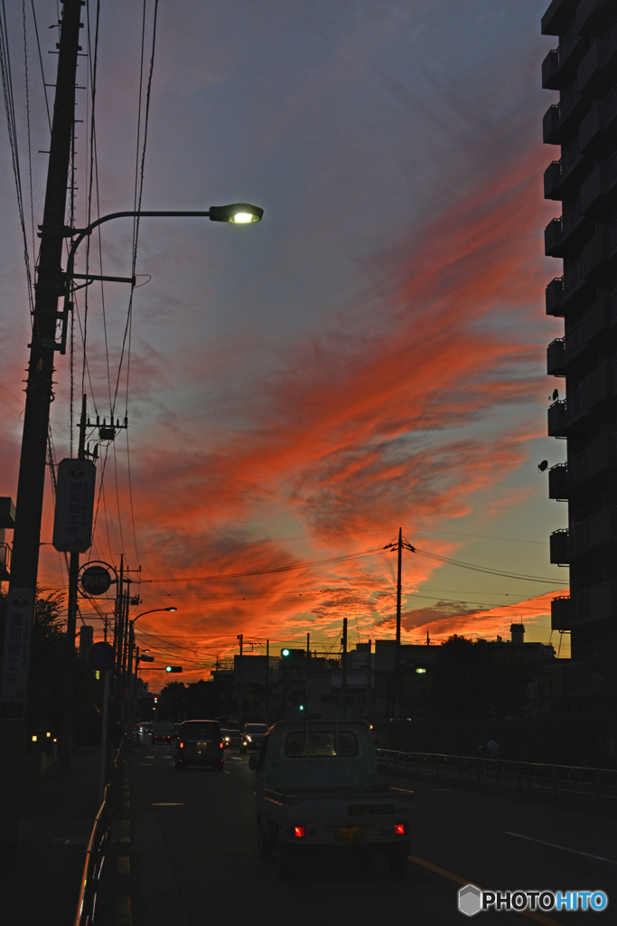多摩川夕景----⑧