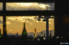冬・夕暮れ・羽田空港----②