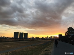 夕焼け・・・