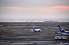 早朝の羽田空港----④