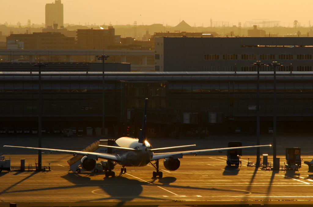 羽田空港にて