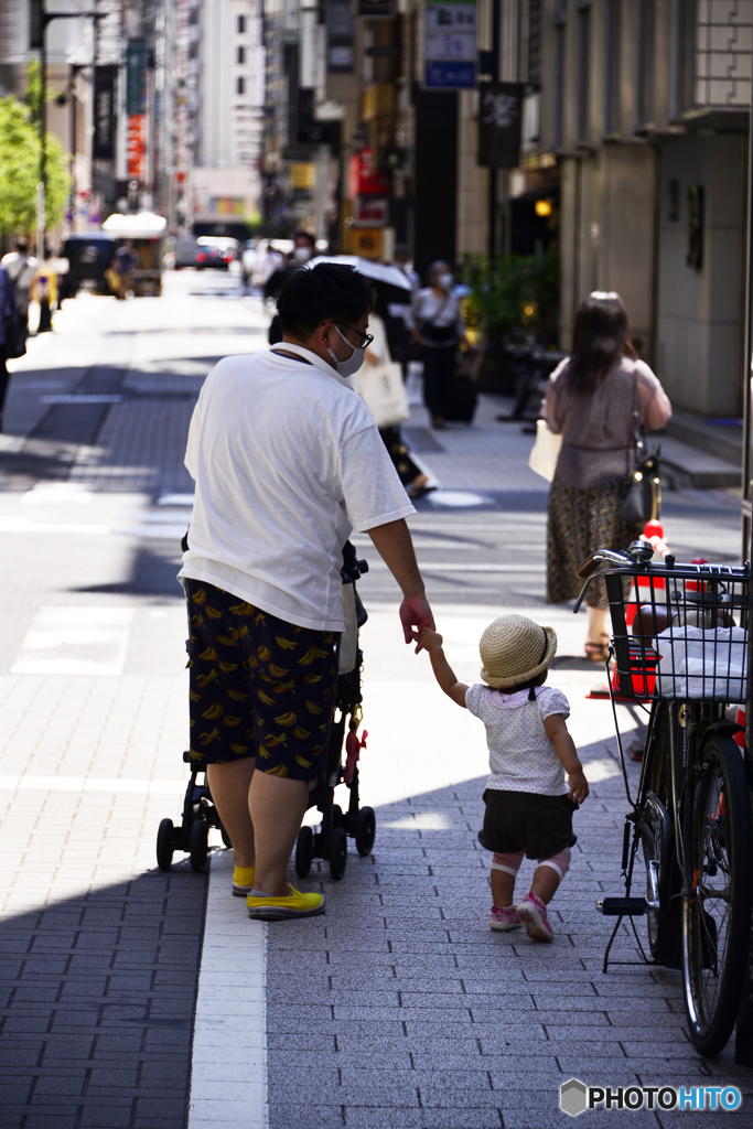 親子の銀ブラ