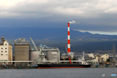 富士山の見える港