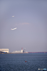 川面から 「行ってらっしゃい！」