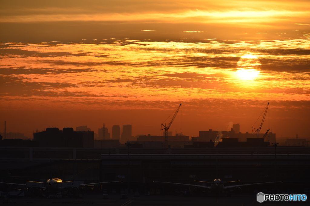羽田夕景----②