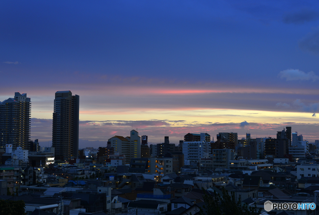 神戸港の夕暮れ