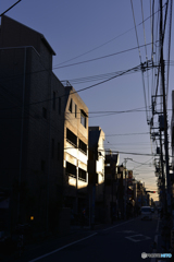 西日あたる家