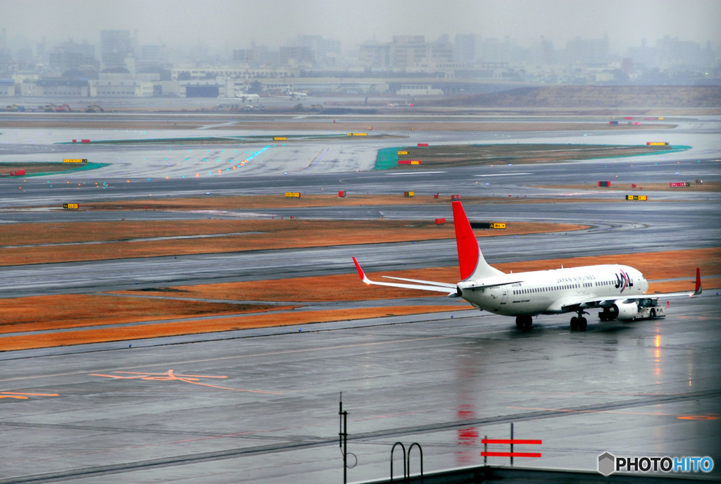 雨の空港も良いものだ---③