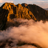 獅子岩夕景