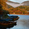 早朝の嵐山２
