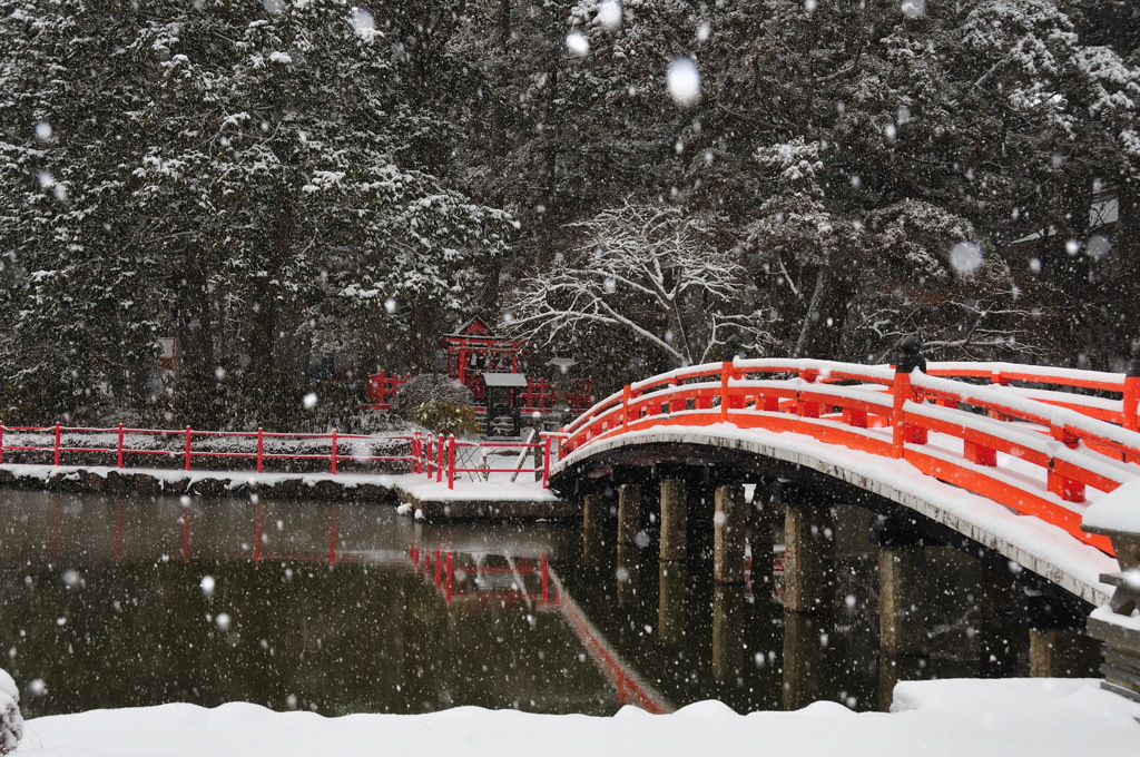 雪の太鼓橋